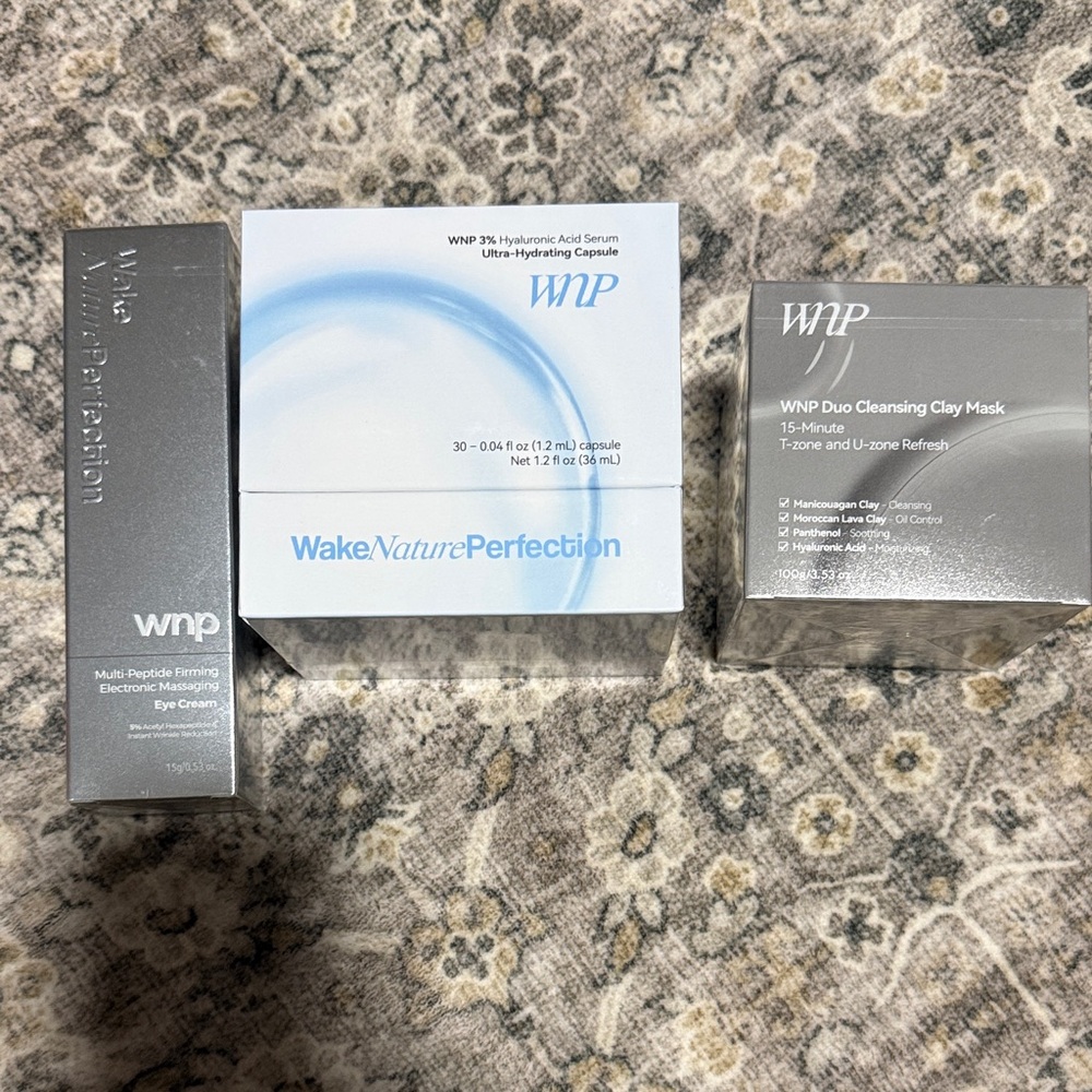 WNP Skincare Set with Eye Cream, Serum, and Clay Mask